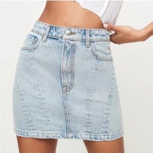 GRLFRND Light Blue Denim Mini Skirt